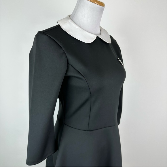 Disney Minnie by Koton Minnie Mouse Black White Fit and Flare Dress Medium - Picture 4 of 11